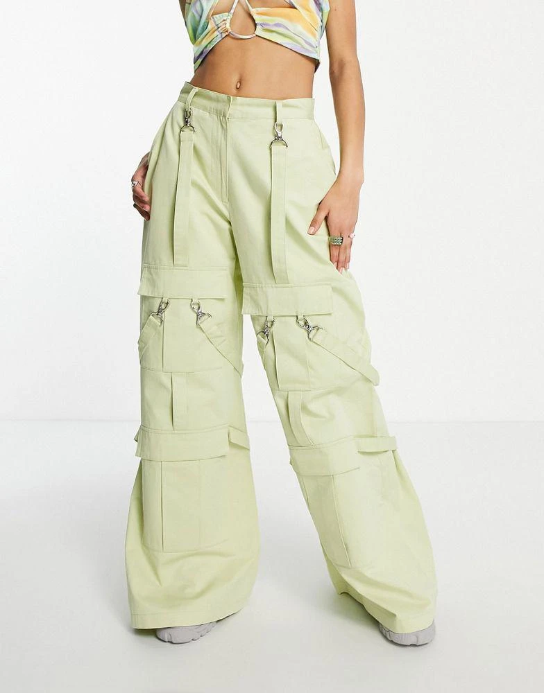 商品The Ragged Priest|The Ragged Priest extreme wide leg skater Y2K cargo trousers,价格¥630,第3张图片详细描述