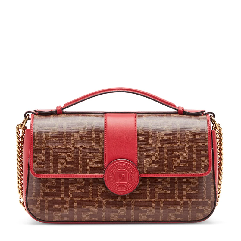商品[国内直发] Fendi|Fendi 芬迪 女士棕色小牛皮单肩包斜挎包 8BT297-A5MP-F1539,价格¥13705,第1张图片