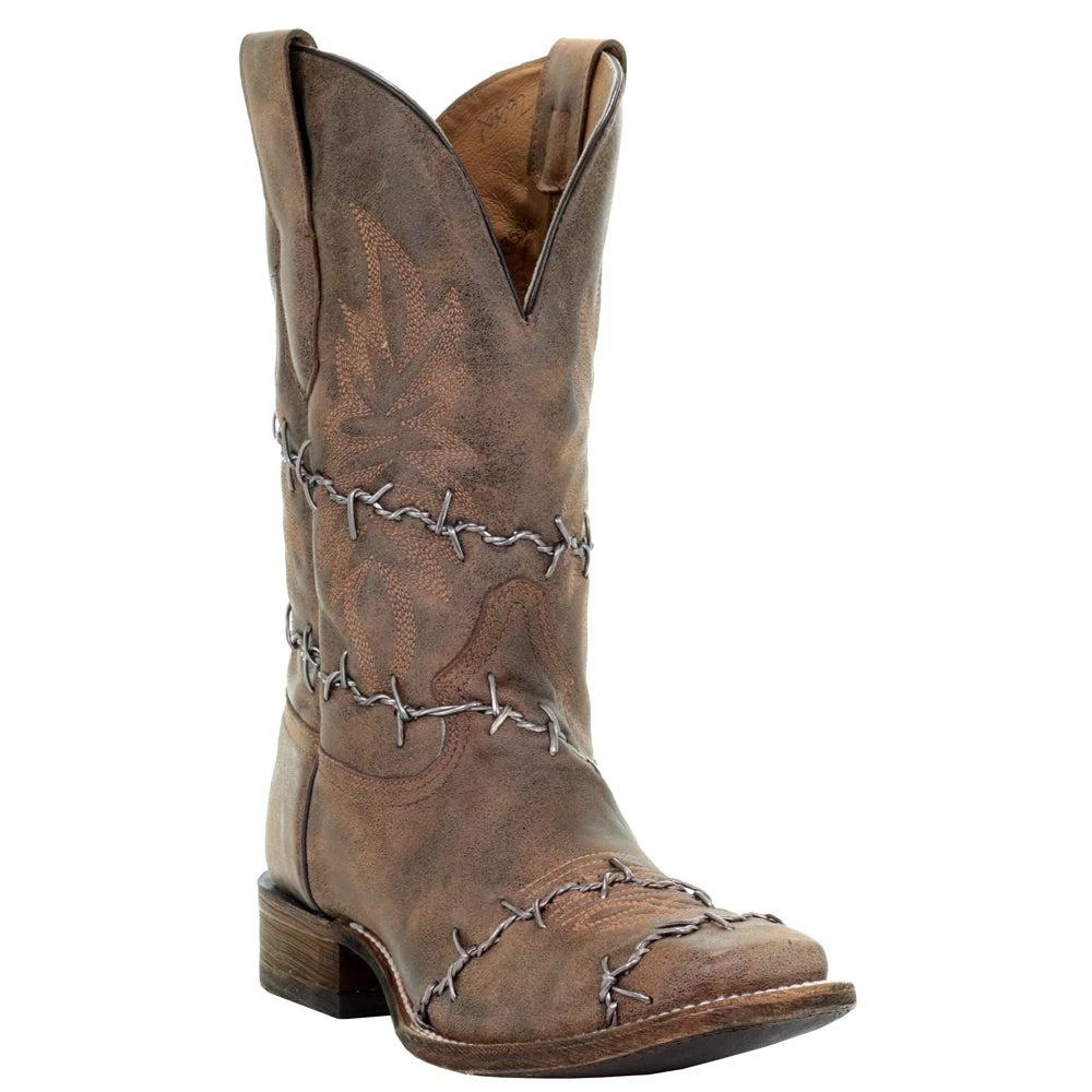 商品Corral Boots|Wire Tooled-Inlay Square Toe Cowboy Boots,价格¥1649,第2张图片详细描述
