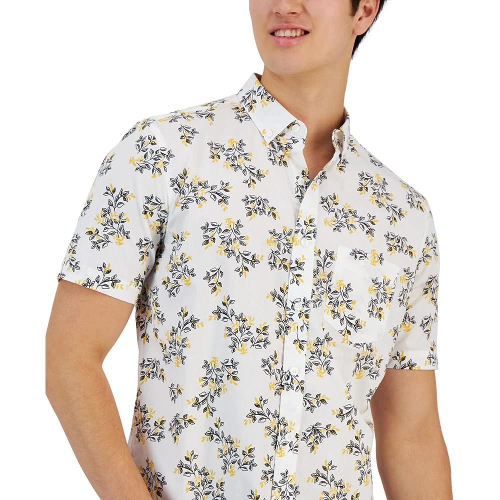 商品Club Room|Men's Ditzy Trip Poplin Short-Sleeve Button-Down Shirt, Created for Macy's,价格¥145,第3张图片详细描述