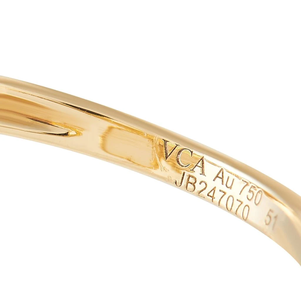 商品[二手商品] Van Cleef & Arpels|Van Cleef & Arpels Sweet Alhambra 18K Yellow Gold Diamond and Mother of Pearl Effeuillage Ring,价格¥31499,第5张图片详细描述