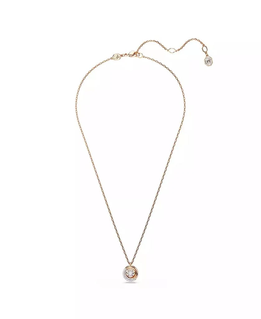 商品Swarovski|Dextera Pendant, Round Cut, White, Rose Gold-Tone Plated Necklace,价格¥780,第2张图片详细描述