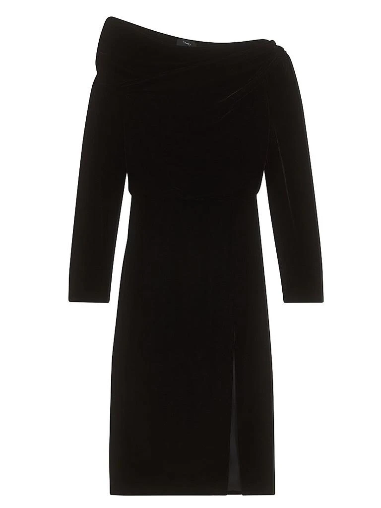 商品Theory|Off-The-Shoulder Velvet Midi-Dress,价格¥1754,第1张图片