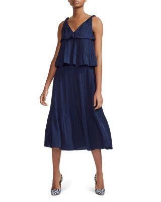 商品Maje|Rockanil Tiered Midi Dress,价格¥1539,第1张图片