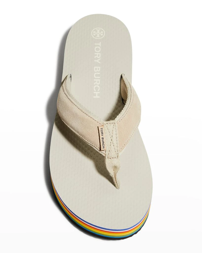 商品Tory Burch|70s Suede Flatform Thong Sandals,价格¥372,第5张图片详细描述