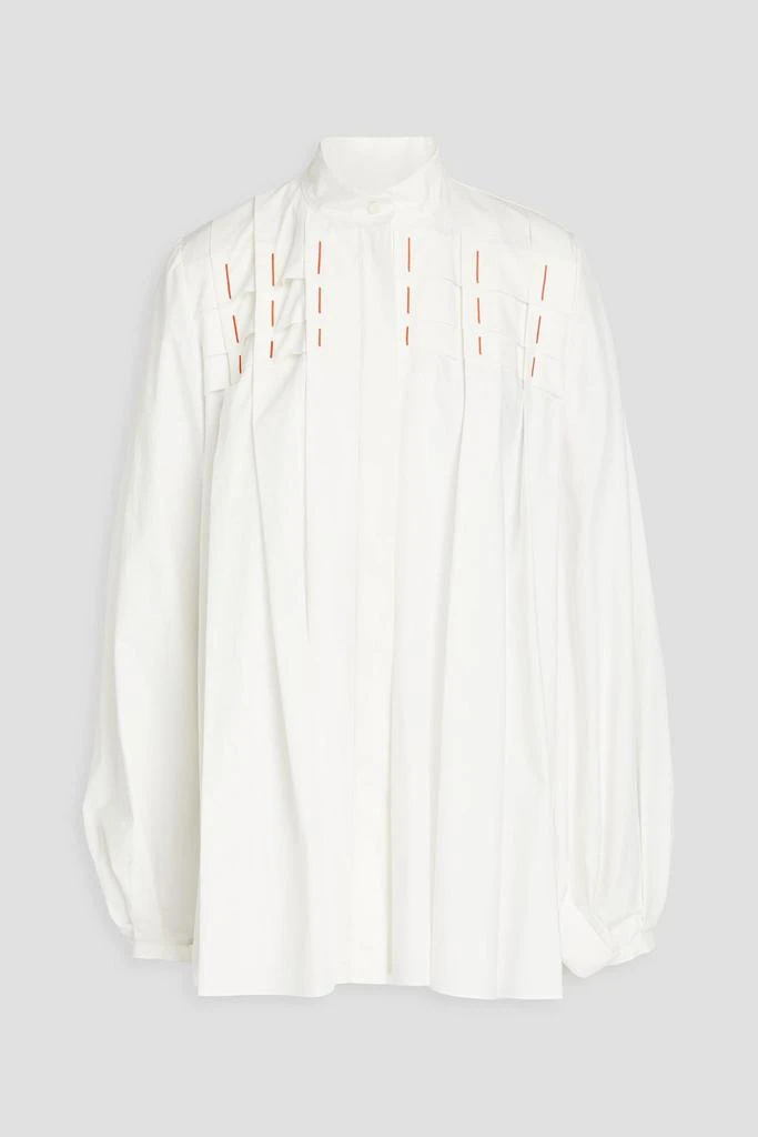 商品ROKSANDA|Pleated embroidered cotton-poplin shirt,价格¥1493,第3张图片详细描述