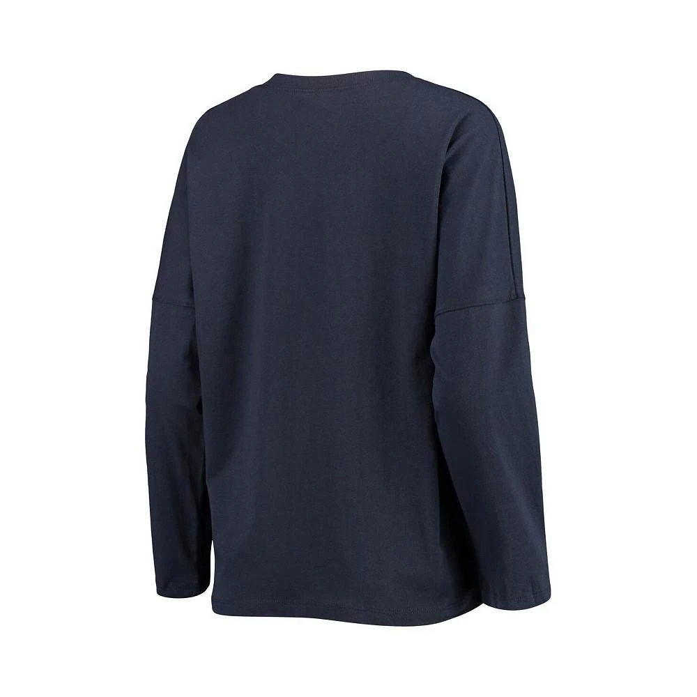 商品League Collegiate Wear|Women's Navy Michigan Wolverines Clothesline Oversized Long Sleeve T-shirt,价格¥124,第3张图片详细描述