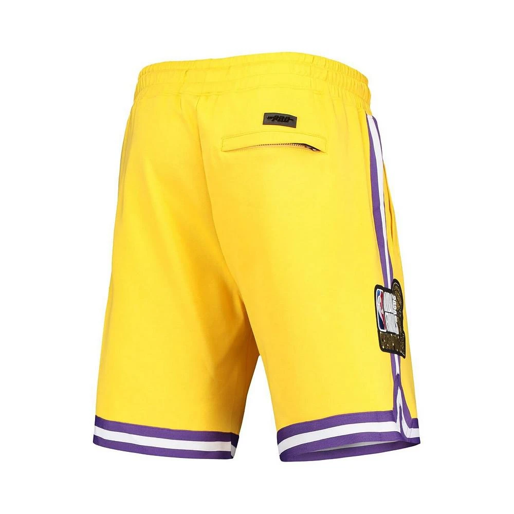 商品Pro Standard|Men's LeBron James Gold-Tone Los Angeles Lakers Team Player Shorts,价格¥661,第2张图片详细描述