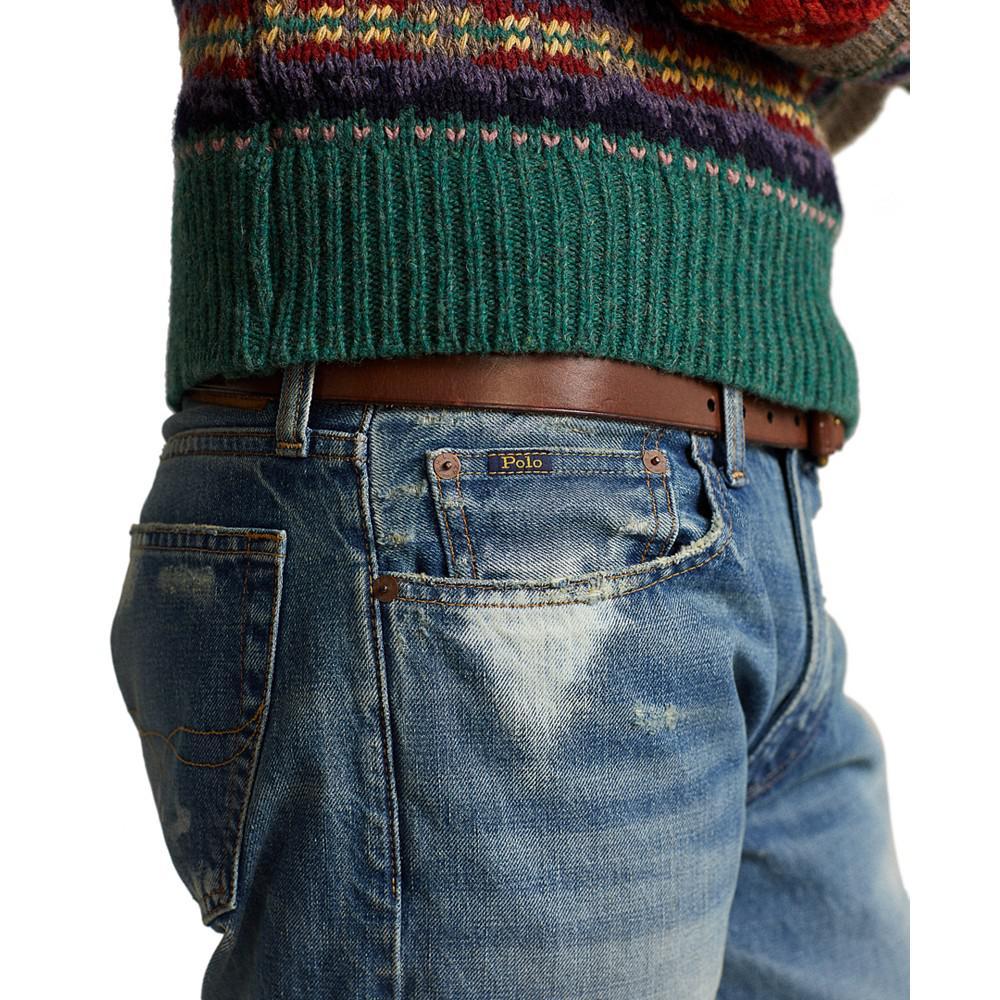 商品Ralph Lauren|Men's Varick Slim Straight Distressed Jeans,价格¥935,第6张图片详细描述