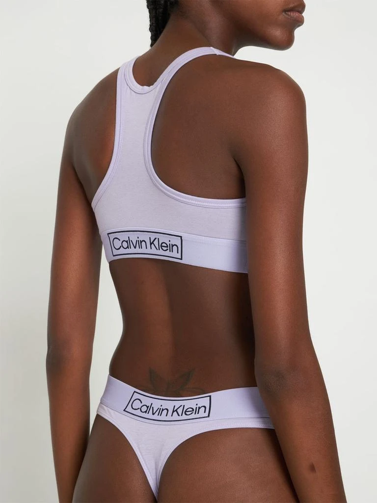 商品Calvin Klein|Logo Cotton Blend Thong,价格¥231,第2张图片详细描述