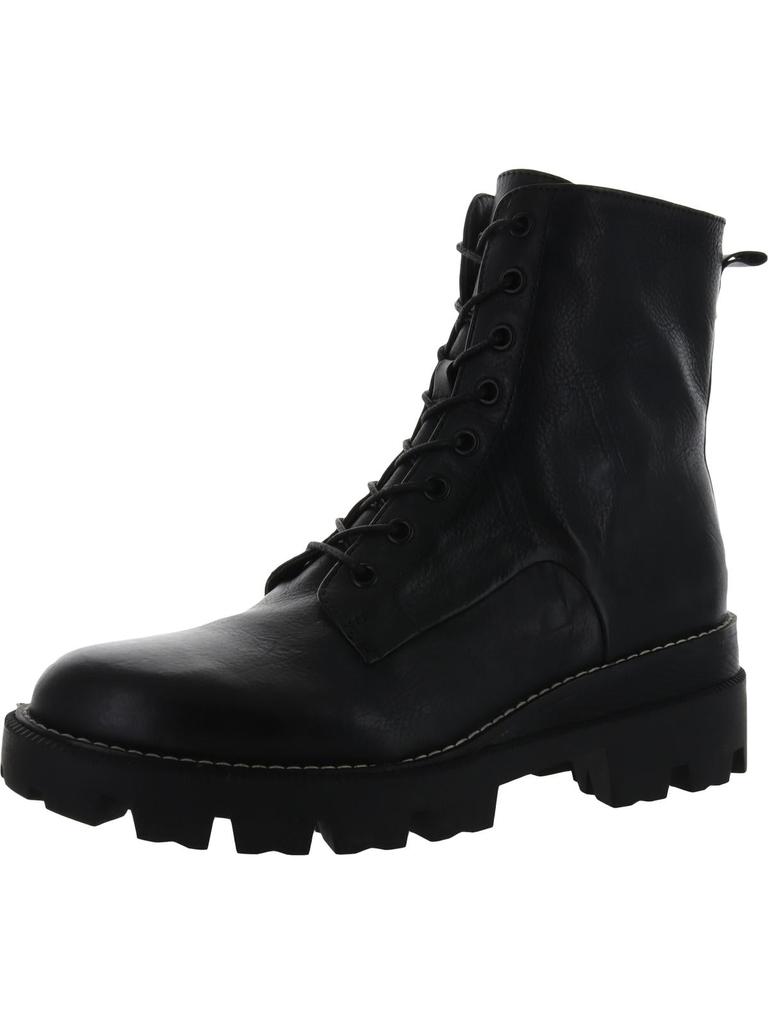 Garret Womens Lugged Sole Ankle Combat Boots商品第3张图片规格展示