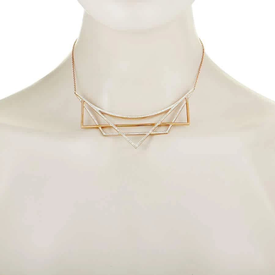 商品Swarovski|Swarovski Geometry White and Rose Gold Plated Crystal Necklace,价格¥595,第2张图片详细描述