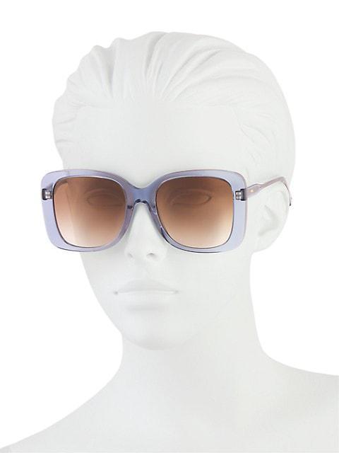 商品Chloé|Xena 55MM Rectangular Bio Acetate Sunglasses,价格¥2062,第6张图片详细描述