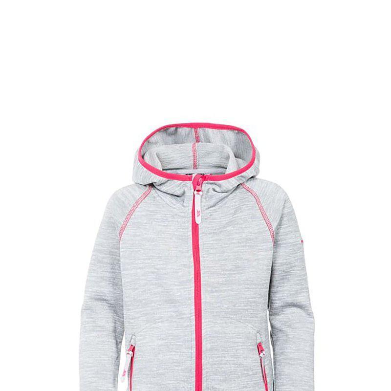 商品Trespass|Trespass Childrens Girls Goodness Full Zip Hooded Fleece Jacket (Platinum Marl),价格¥219-¥231,第1张图片