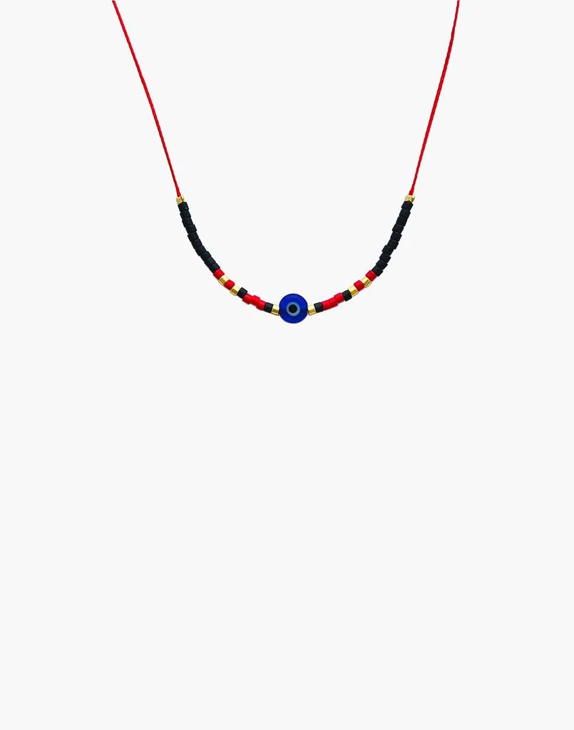 商品Madewell|Cast of Stones Evil Eye Necklace in Cobalt and Red,价格¥188,第2张图片详细描述