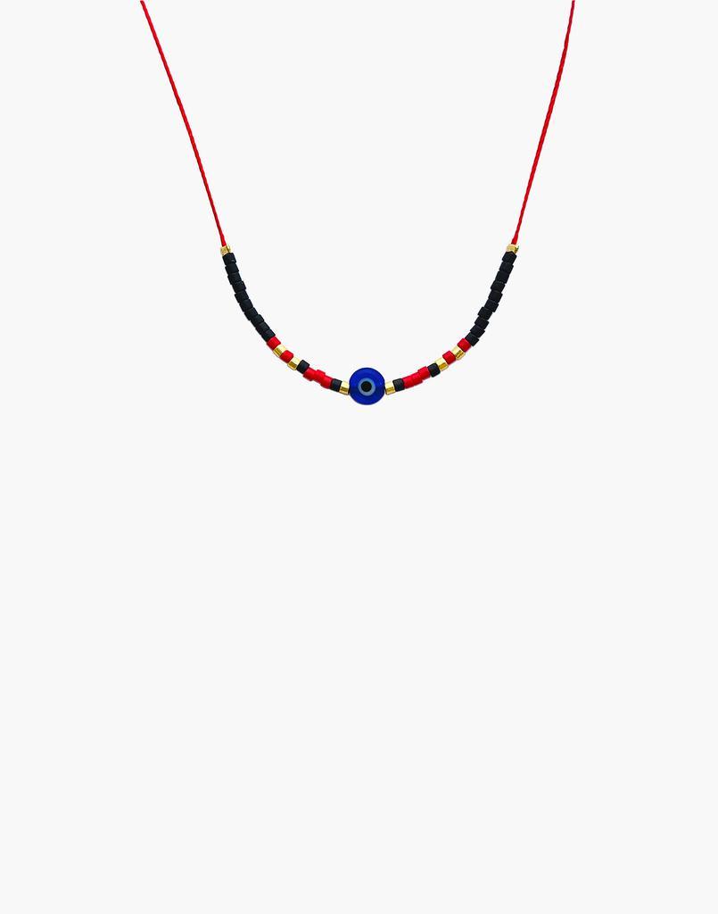 商品Madewell|Cast of Stones Evil Eye Necklace in Cobalt and Red,价格¥164,第4张图片详细描述