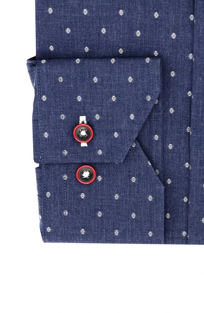 商品Lorenzo Uomo|Trim Fit Fil Coupé Dress Shirt,价格¥414,第2张图片详细描述