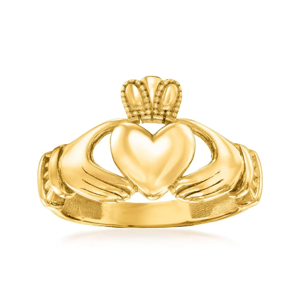 商品Ross-Simons|14kt Yellow Gold Claddagh Ring,价格¥4411,第1张图片