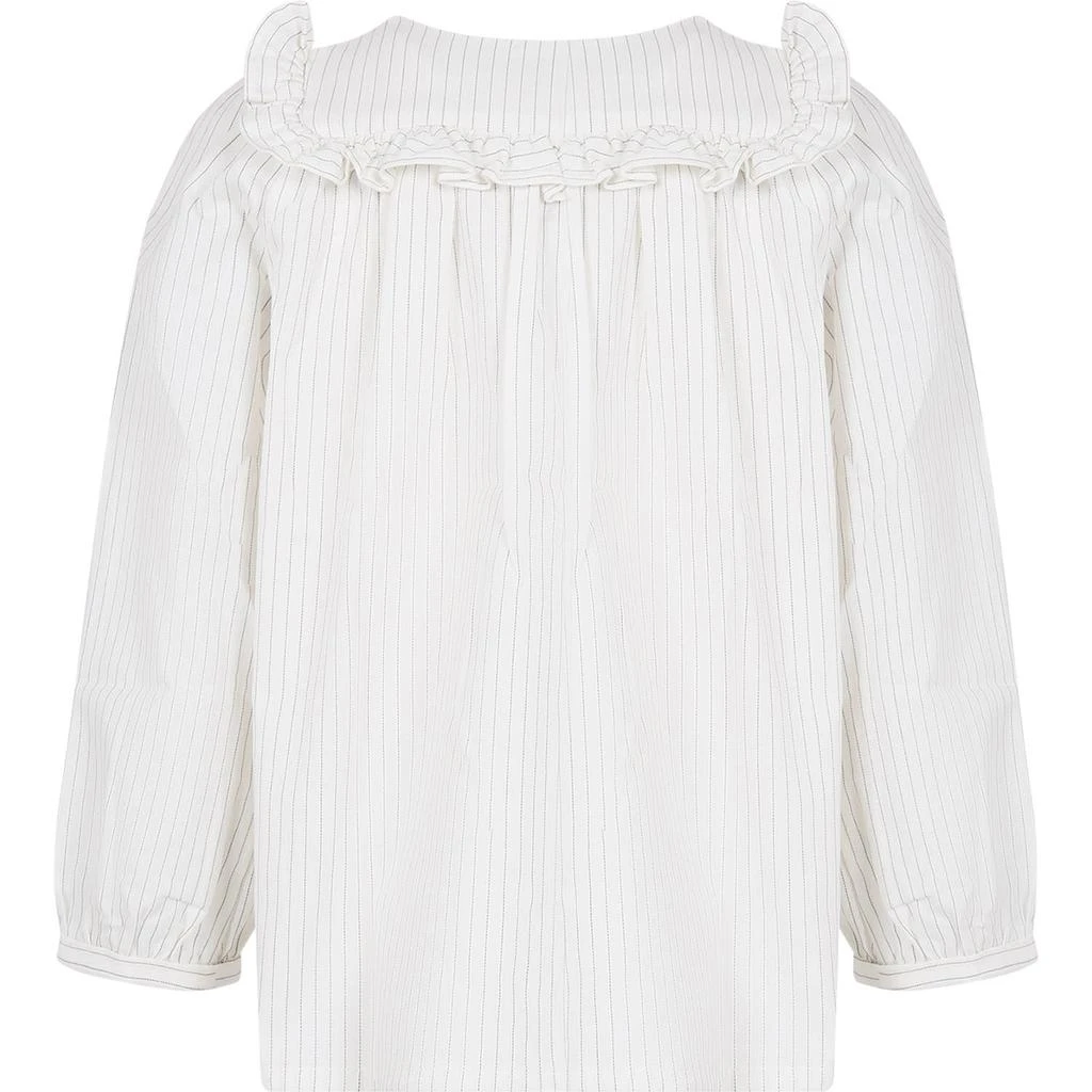 商品Bonpoint|White Striped Shirt For Girl,价格¥1111,第2张图片详细描述