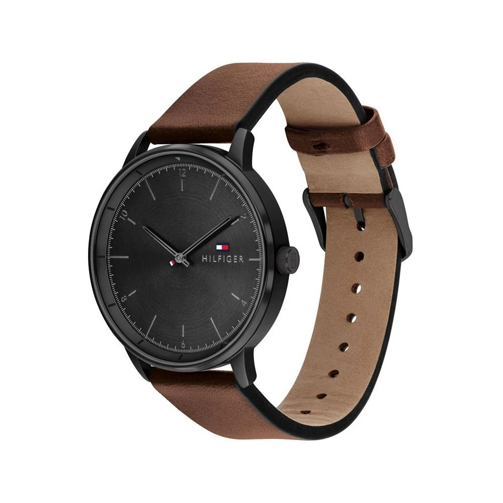 商品Tommy Hilfiger|Men's Brown Leather Strap Watch, 43mm,价格¥404,第2张图片详细描述