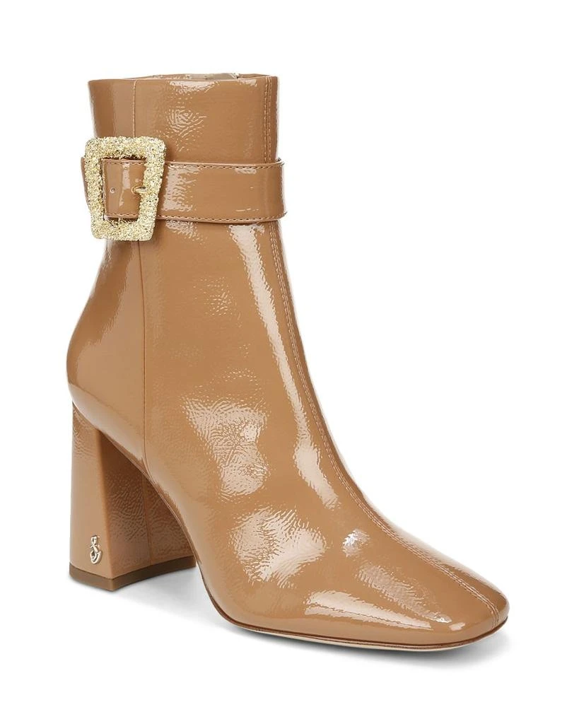 商品Sam Edelman|Women's Corinne Square Toe Buckled Strap High Heel Dress Booties,价格¥866,第1张图片