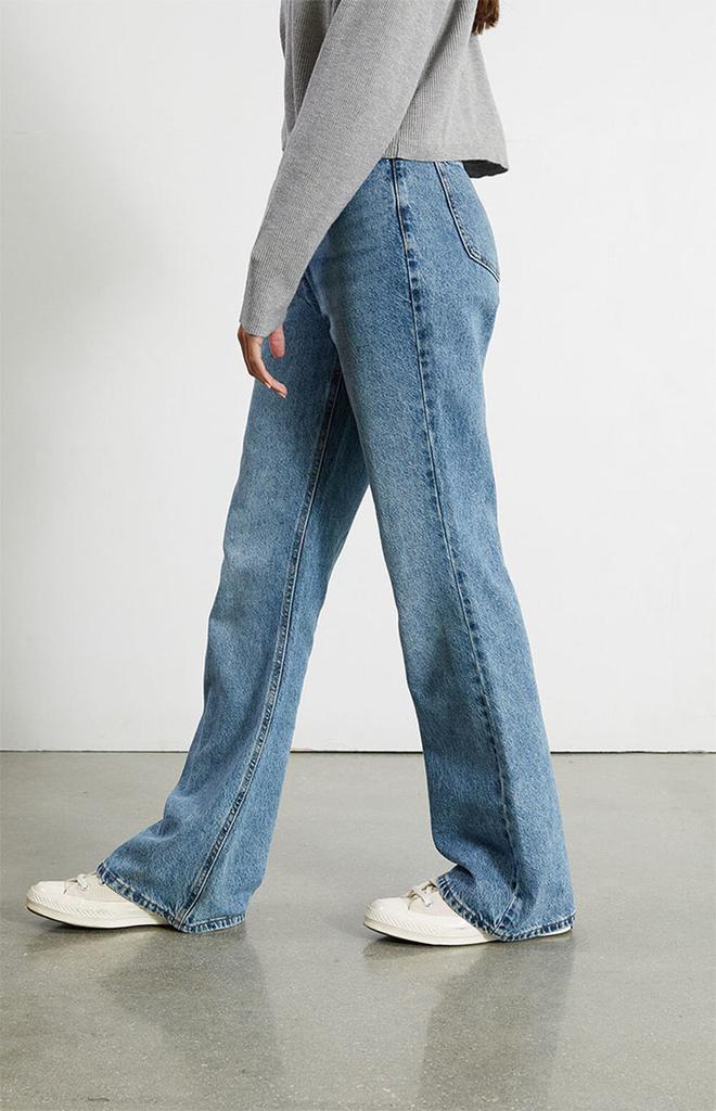 Eco Medium Blue High Waisted Bootcut Jeans商品第3张图片规格展示