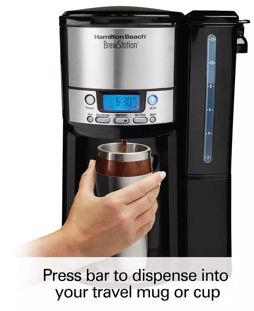 商品Hamilton Beach|BrewStation 12-Cup Dispensing Coffeemaker,价格¥373,第5张图片详细描述