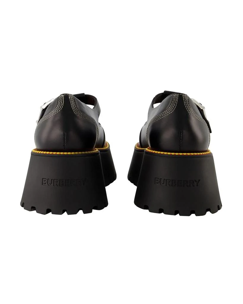 商品Burberry|Black Leather Derbies,价格¥5980,第2张图片详细描述