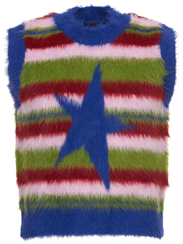 商品Jaded London|Multi Stripe Fuzzy Knit Vest,价格¥370,第1张图片