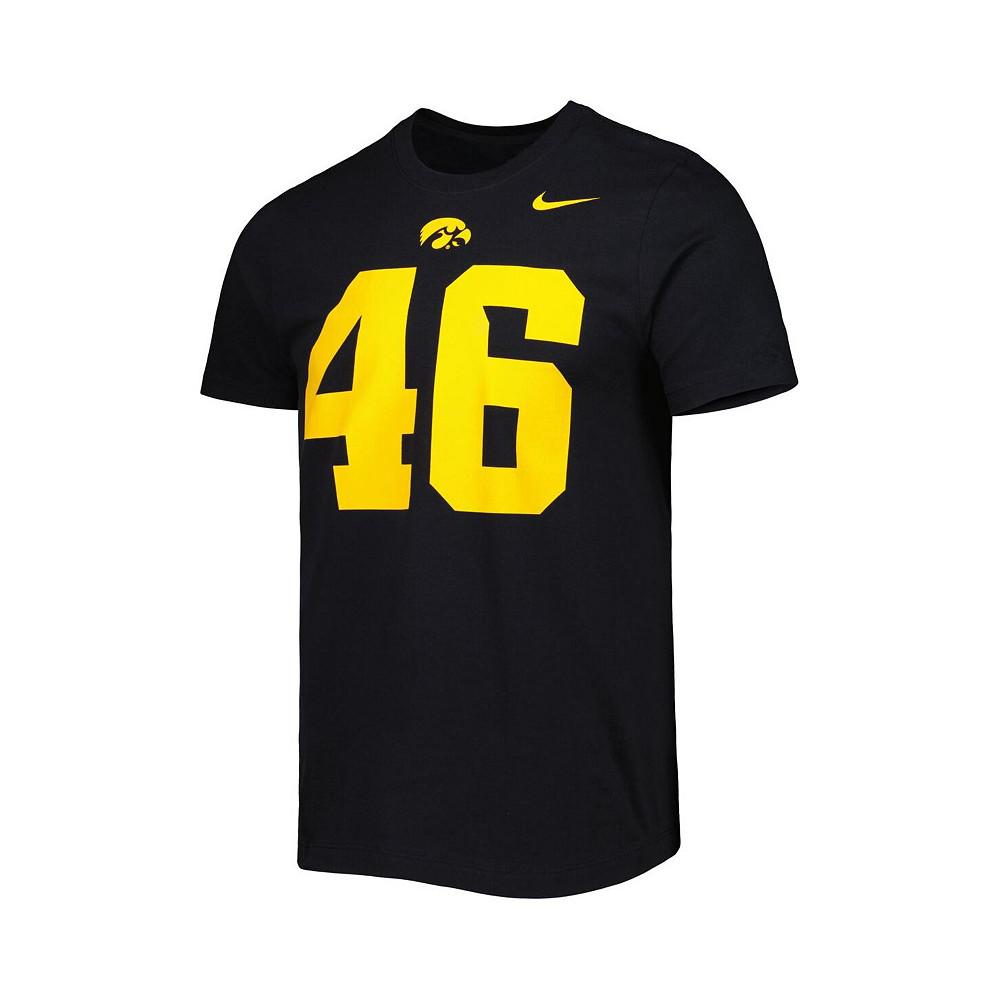 Men's George Kittle Black Iowa Hawkeyes Alumni Name and Number Team T-shirt商品第3张图片规格展示