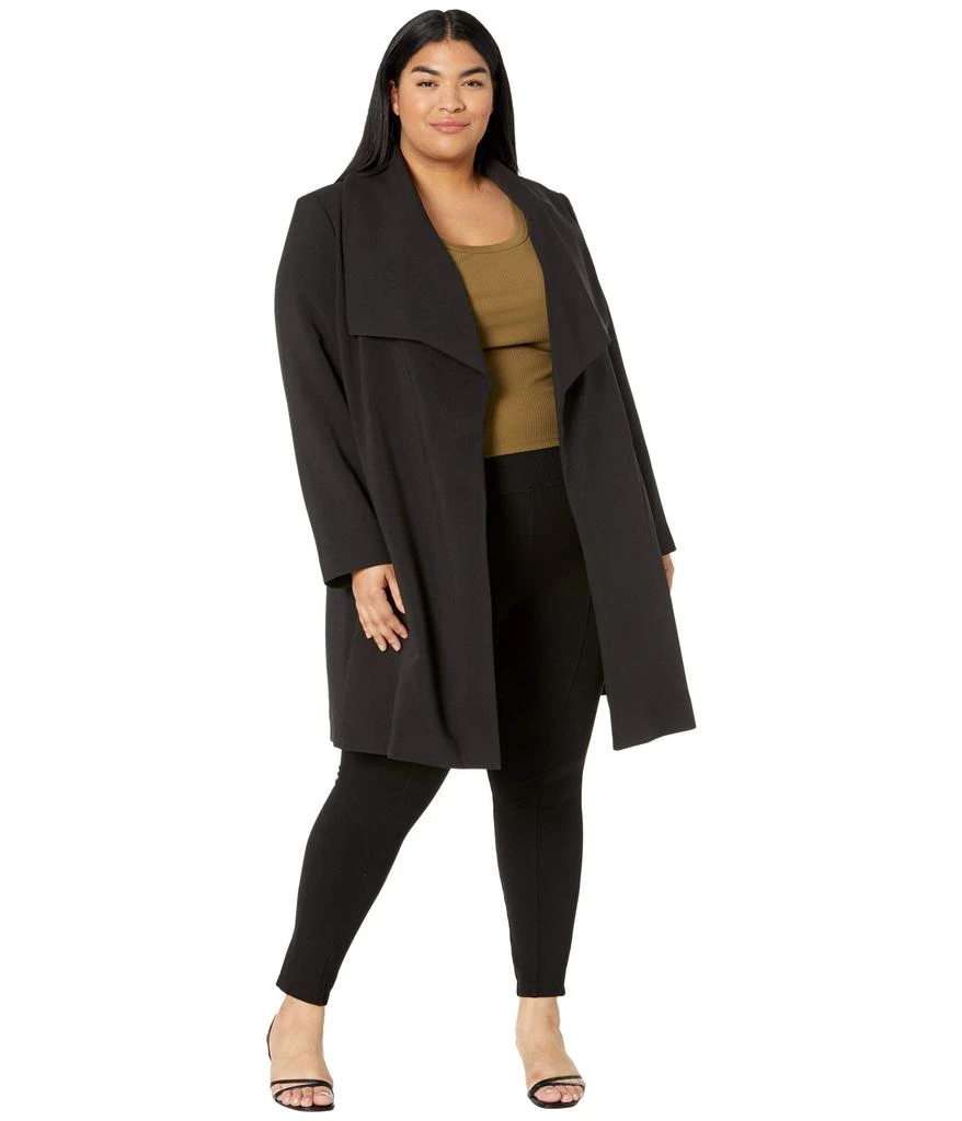 商品Ralph Lauren|Plus Size Front Wrap Crepe Dress Coat,价格¥708,第4张图片详细描述