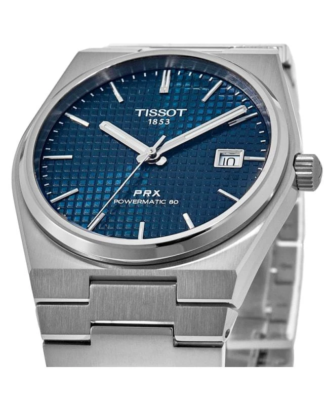 商品Tissot|Tissot PRX Powermatic 80 Blue Dial Steel Men's Watch T137.407.11.041.00,价格¥4653,第2张图片详细描述