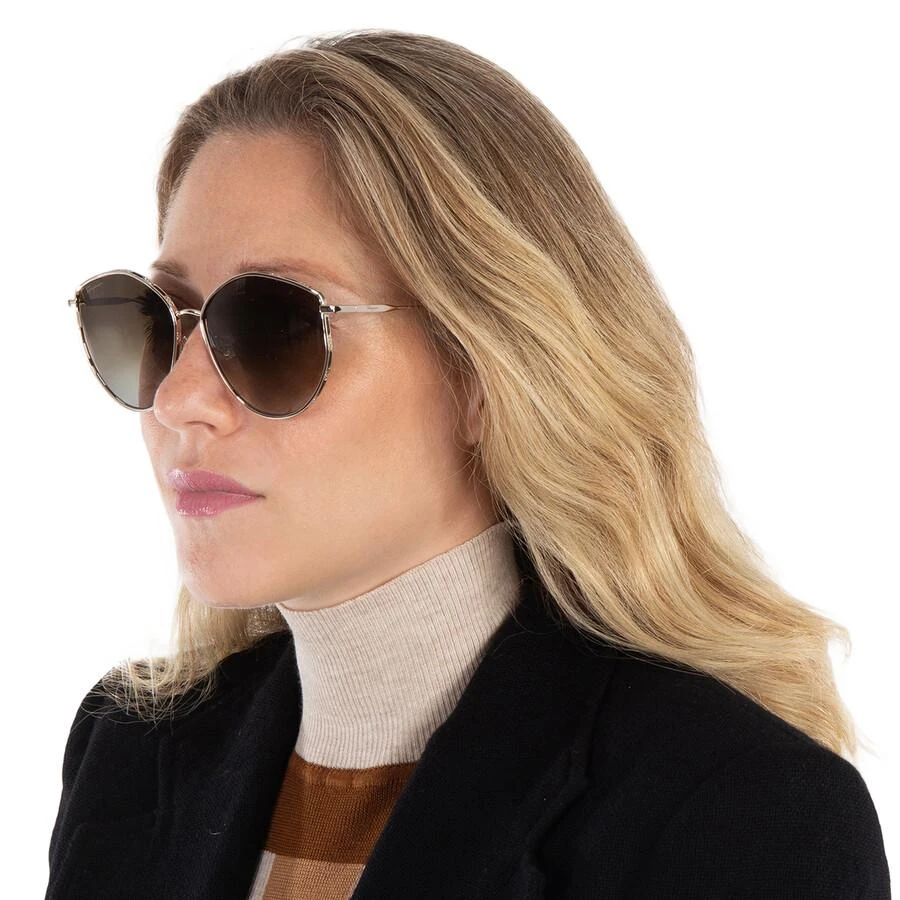 商品Salvatore Ferragamo|Salvatore Ferragamo Green Gradient Horn Ladies Sunglasses SF264S 709 60,价格¥414,第2张图片详细描述