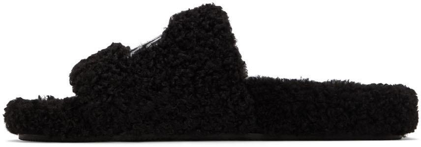 商品Balenciaga|黑色 Furry 拖鞋,价格¥6184,第5张图片详细描述