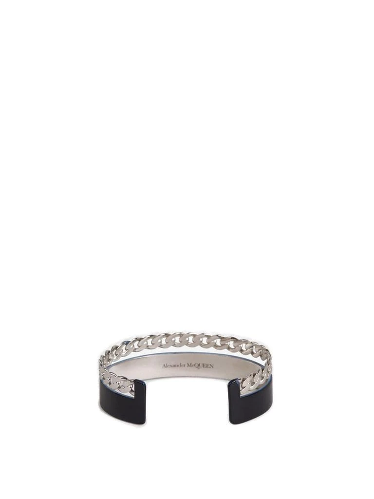 商品Alexander McQueen|Alexander McQueen Logo Print Chain Link Bracelet,价格¥2950,第2张图片详细描述