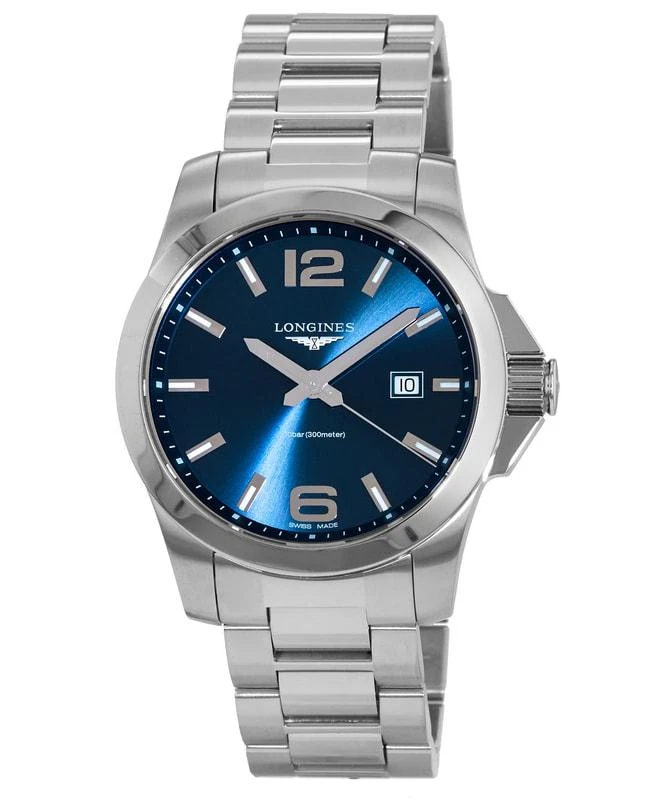 商品Longines|Longines Conquest Quartz Blue Dial Steel  Men's Watch L3.760.4.96.6,价格¥5237,第1张图片