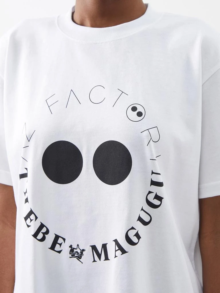 商品Thebe Magugu|X Thebe Magugu logo-print cotton-blend T-shirt,价格¥924,第3张图片详细描述