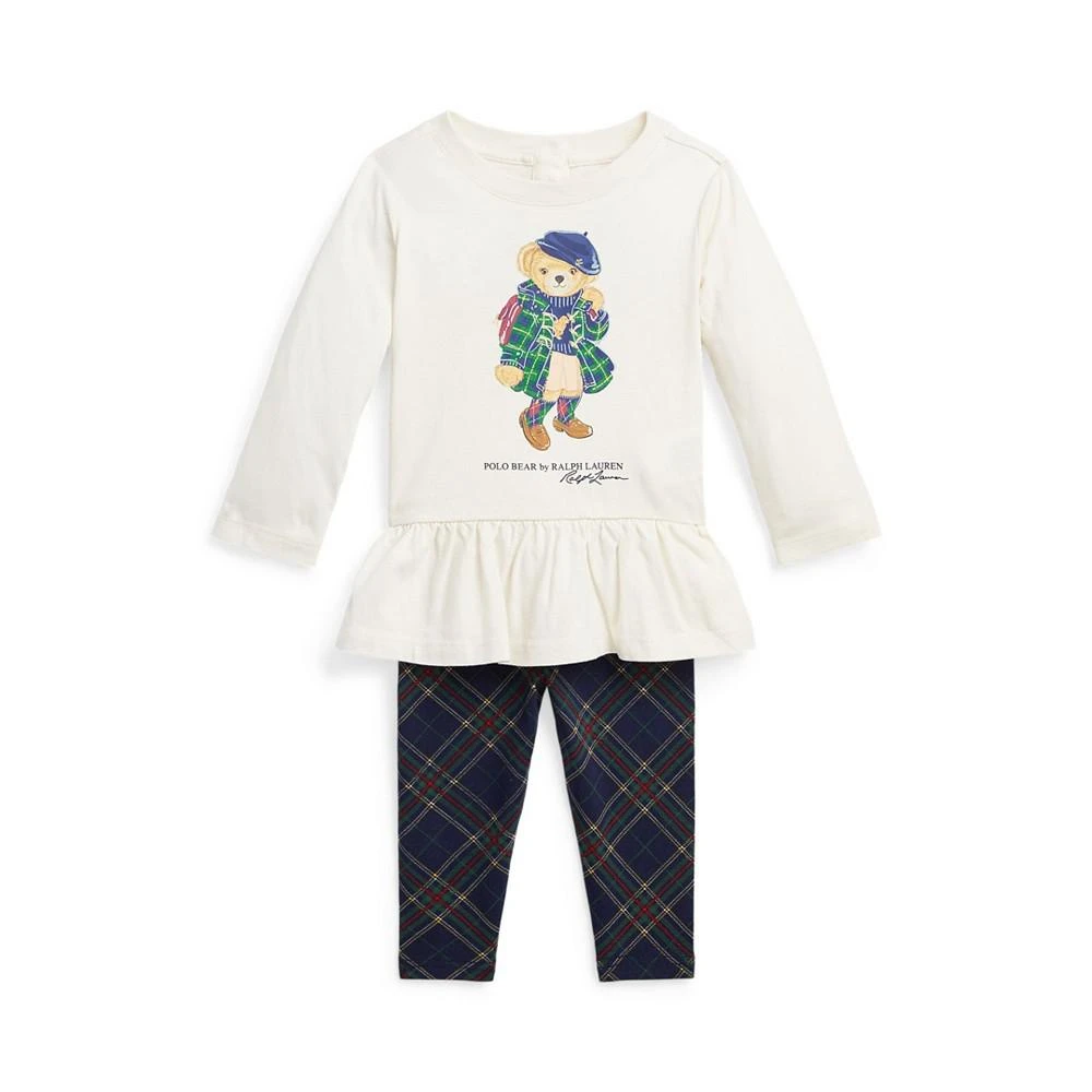 商品Ralph Lauren|Baby Girls Polo Bear Jersey Top and Leggings Set,价格¥522,第1张图片