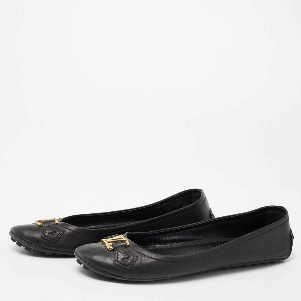 商品[二手商品] Louis Vuitton|Louis Vuitton Black Leather Oxford Ballet Flats Size 38.5,价格¥990,第2张图片详细描述