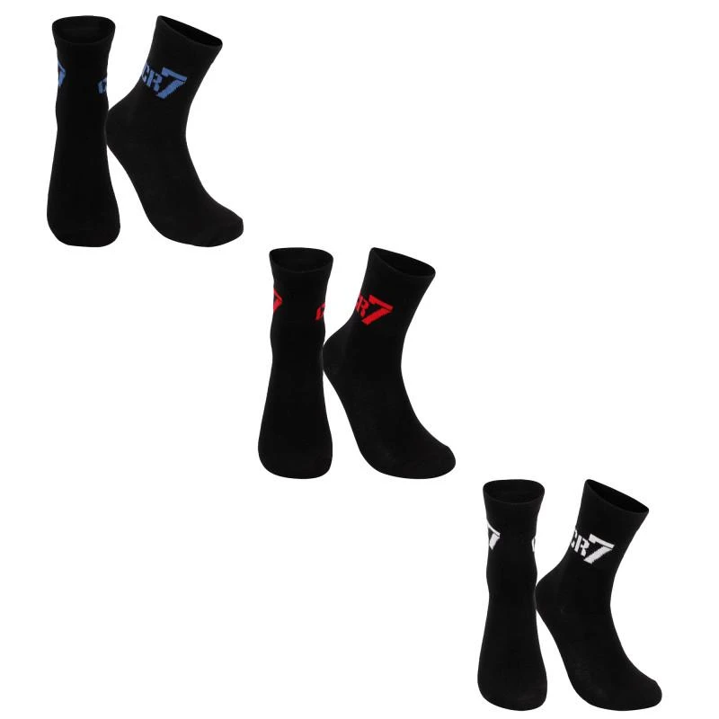 商品CR7 Cristiano Ronaldo|Logo socks set in black,价格¥152,第1张图片