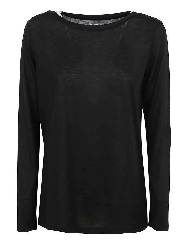 商品MAJESTIC FILATURES|Majestic Filatures Womens Black T-Shirt,价格¥1884,第1张图片