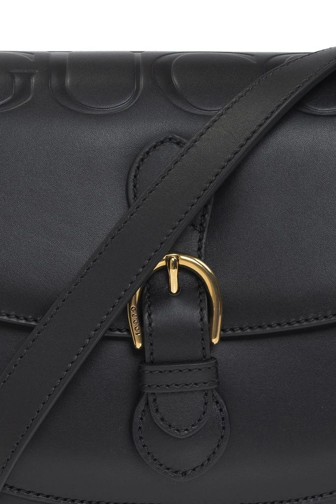 商品Gucci|Gucci Logo-Embossed Buckled Crossbody Bag,价格¥13807,第4张图片详细描述