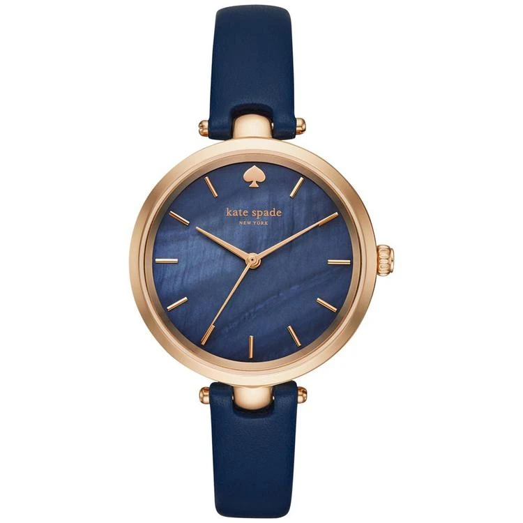 商品Kate Spade|Women's Holland Leather Strap Watch, 34mm,价格¥1310,第1张图片