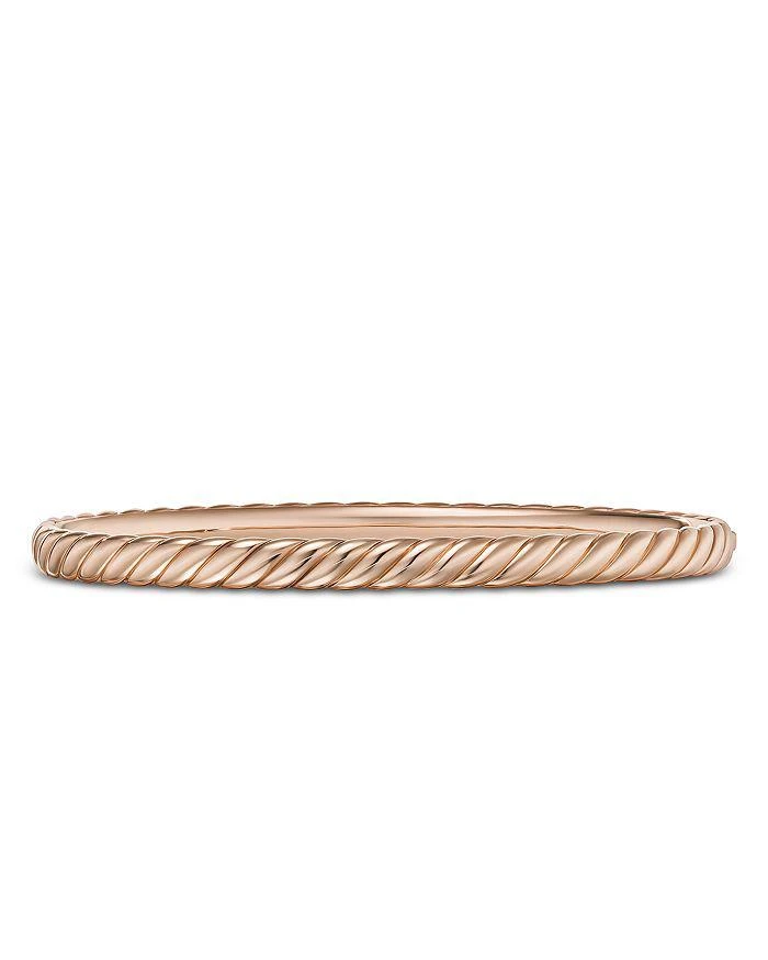 商品David Yurman|Sculpted Cable Bangle Bracelet in 18K Rose Gold,价格¥41110,第1张图片详细描述