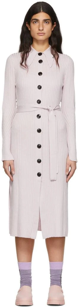 商品Ganni|Pink Merino Wool Midi Dress,价格¥711,第1张图片