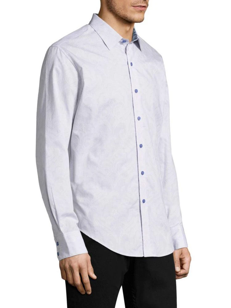 商品Robert Graham|Embroidered Cotton Casual Button-Down Shirt,价格¥603,第3张图片详细描述