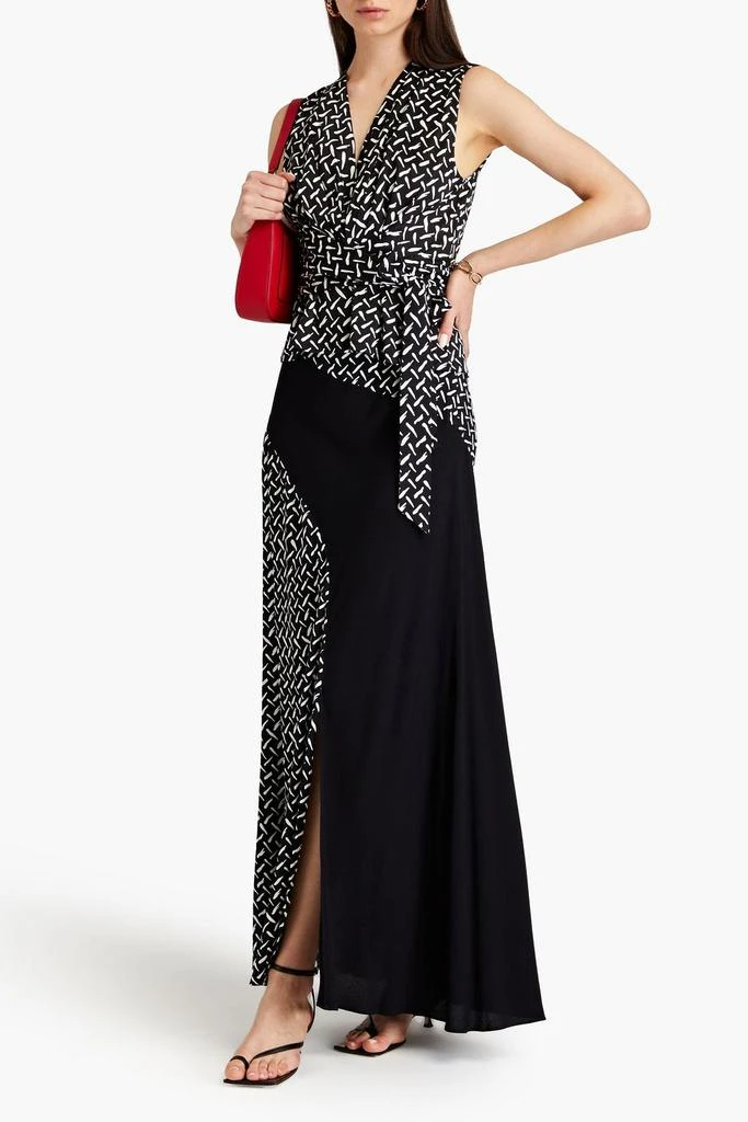 商品Diane von Furstenberg|Ronan paneled printed crepe maxi skirt,价格¥1651,第2张图片详细描述