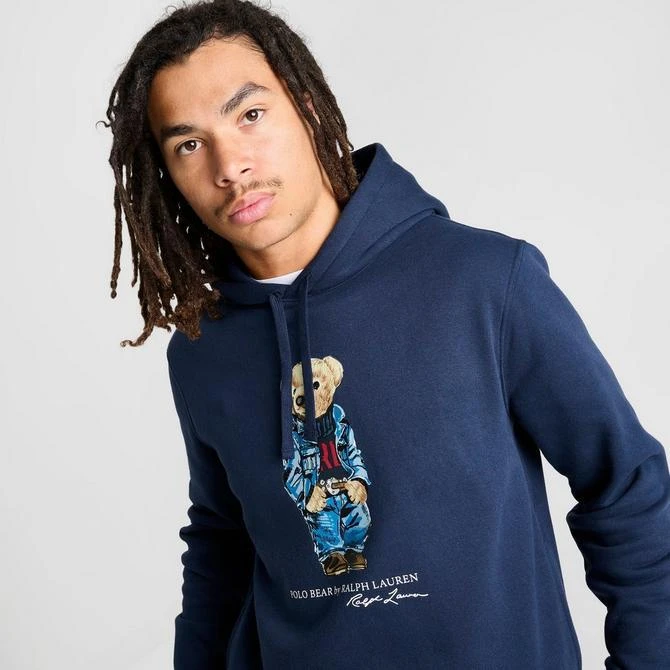 Men's Polo Ralph Lauren Denim Polo Bear Fleece Pullover Hoodie 商品