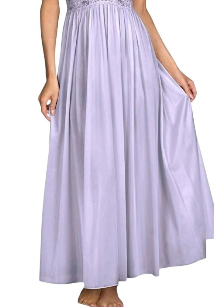 商品Shadowline Lingerie|Silhouette 53 Inch Sleeveless Long Gown In Peri Frost,价格¥514,第2张图片详细描述