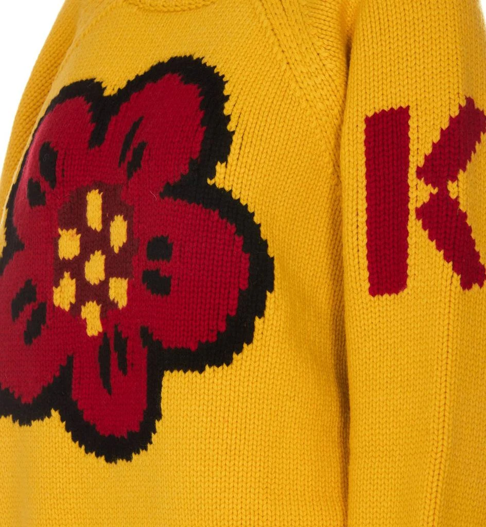 商品Kenzo|Kenzo Flower Intarsia Knitted Crewneck Jumper,价格¥3391,第4张图片详细描述